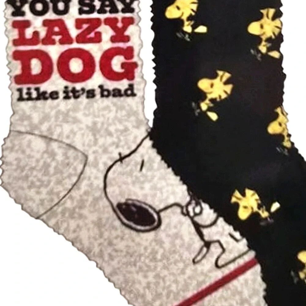 Peanuts You Say Lazy Dog &‎ Woodstock Boxed Crew Sock Set